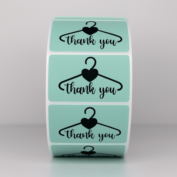 Thank You Stickers Hanger Heart | Red Labels for Small Business Packaging - Picture 6 of 11